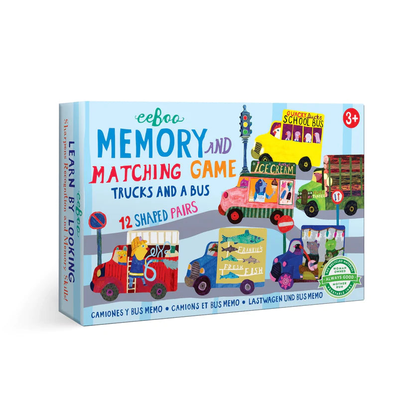 eeboo Memory & Matching Game Trucks and a Bus