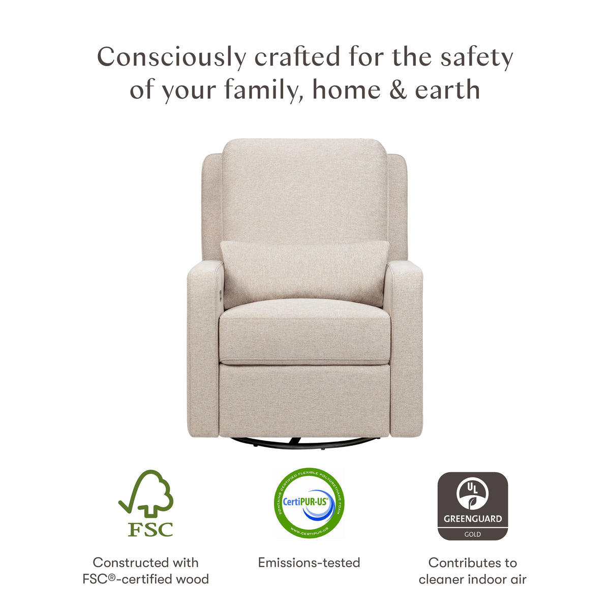 Babyletto Sigi Electronic Recliner and Glider with USB Port