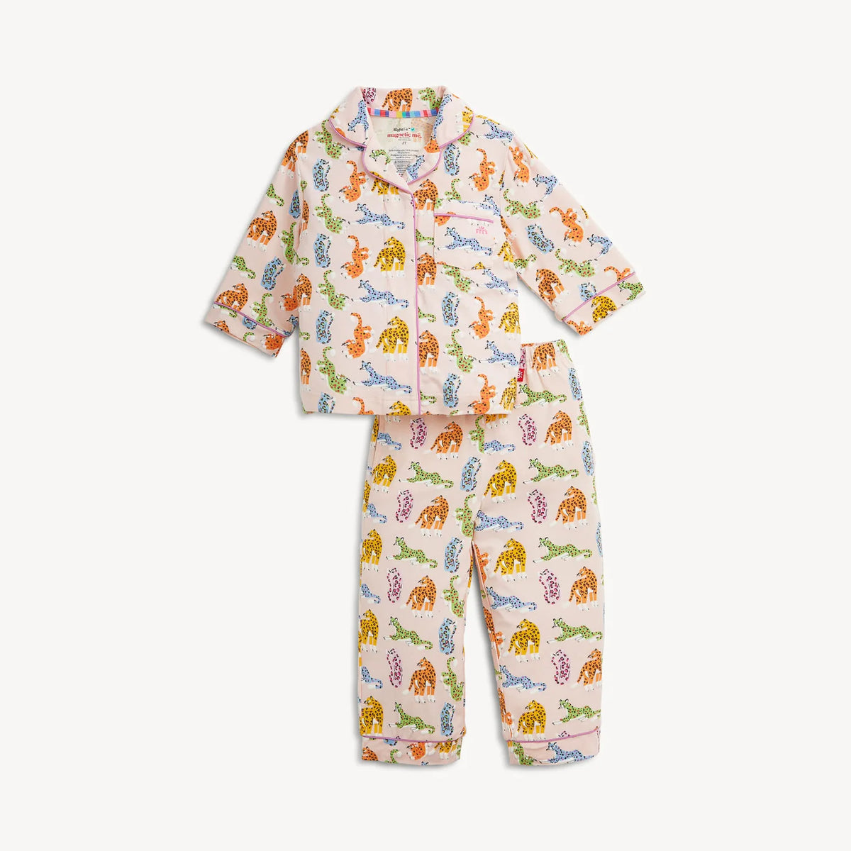 Magnetic Me Girls' Leopard Queens Printed RightFit Magnetic Pajama Set
