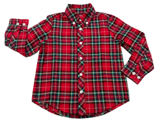 Lulu Bebe Michael Red Plaid Button Up Shirt