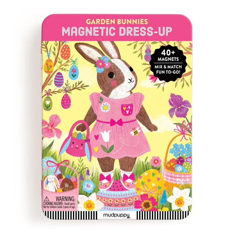 Mudpuppy Garden Bunnies Magnetic Dress Up