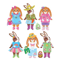 Mudpuppy Garden Bunnies Magnetic Dress Up