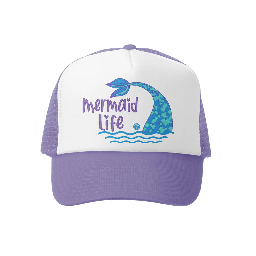 Grom Squad Trucker Hat - Mermaid Life (Lavender/White)
