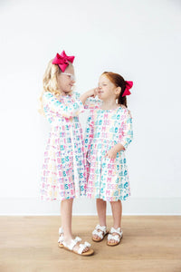 Mila & Rose Big Sister 3/4 Sleeve Pocket Twirl Dress