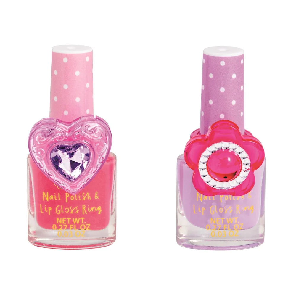 Mud Pie Nail Polish and Lip Gloss Ring Set