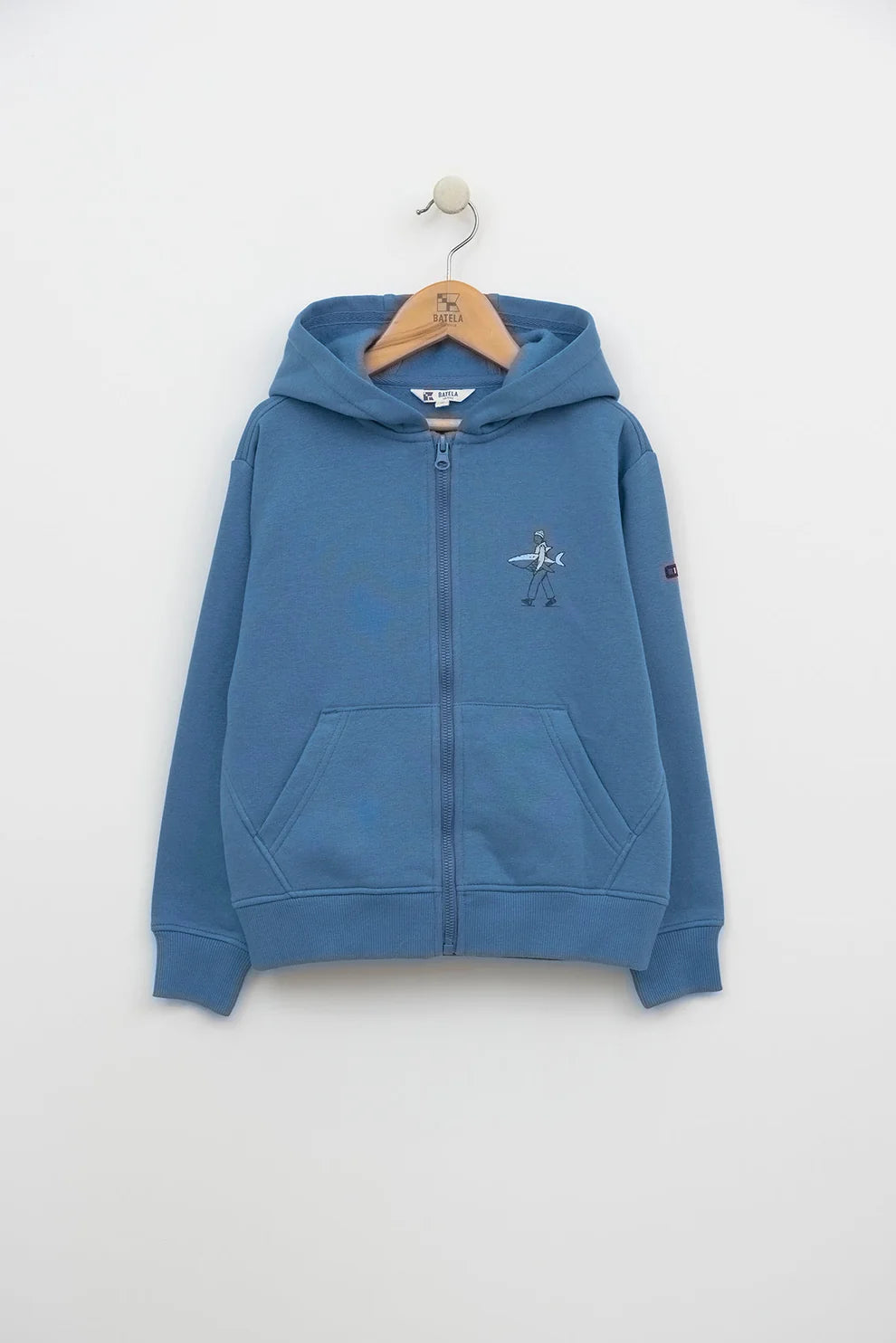 Batela Zip Up Hoodie with Surf Detail