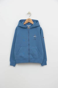 Batela Zip Up Hoodie with Surf Detail