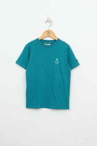 Batela Boys Pirate Mermaid on Back T-Shirt- Teal