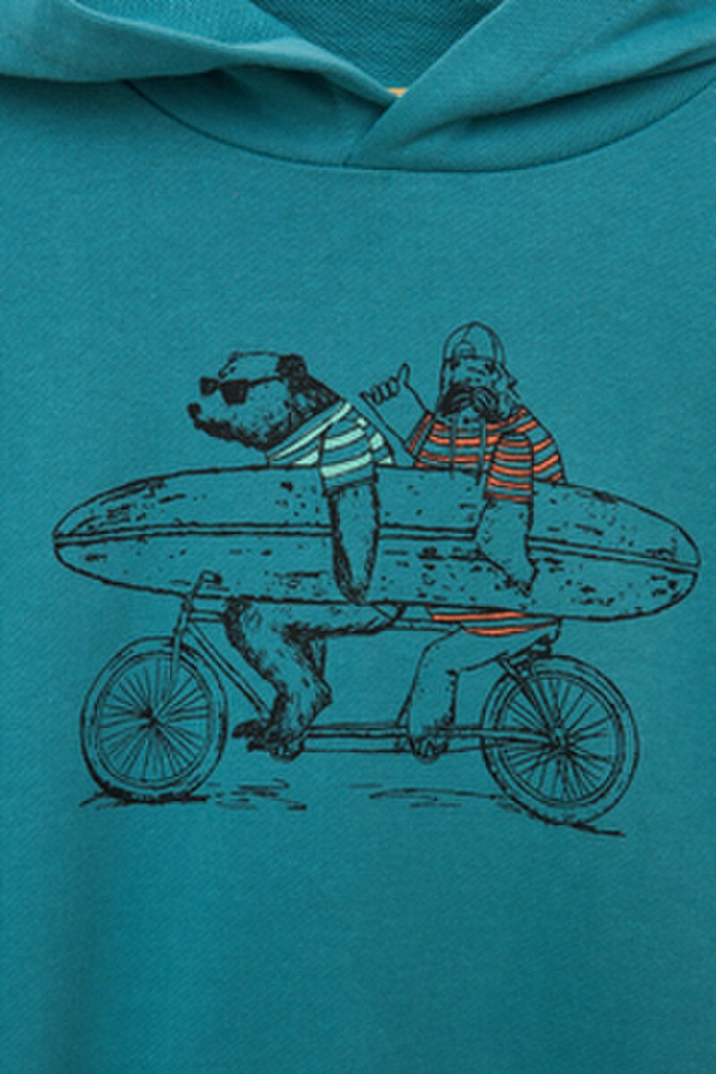 Batela Surfboard Hoodie- Teal