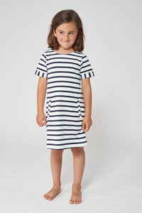 Batela Striped Short Sleeve Dress