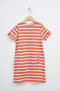 Batela Striped Short Sleeve Dress