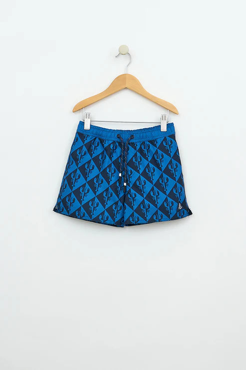 Batela Boys Printed Swimsuit- Lobster Bicolor