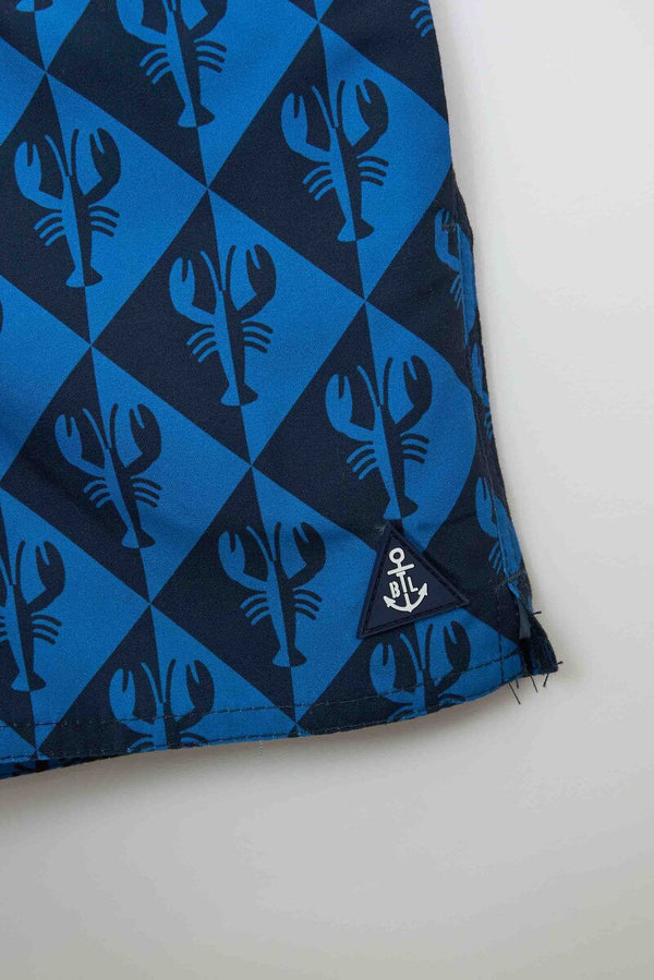 Batela Boys Printed Swimsuit- Lobster Bicolor