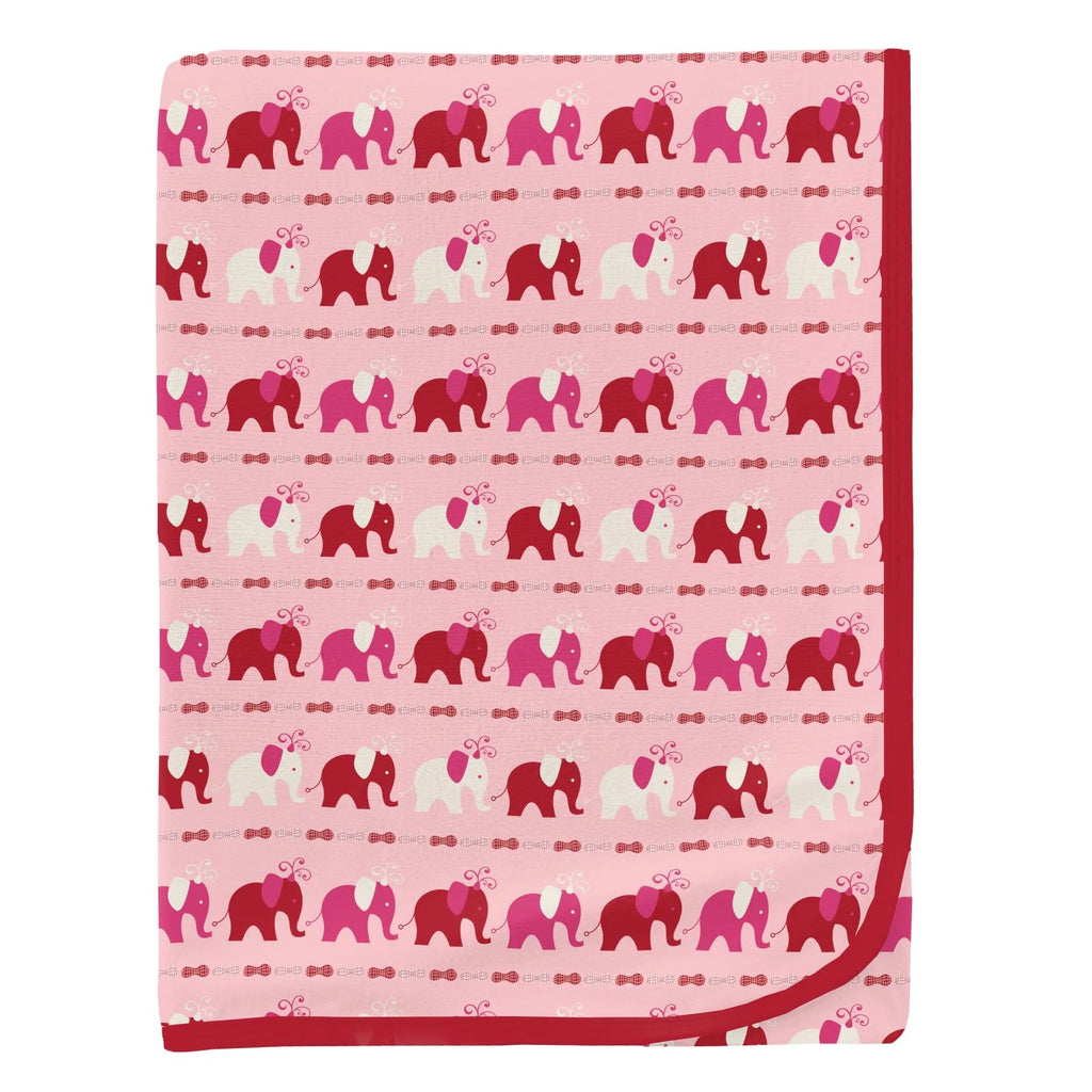 Kickee Pants Print Swaddling Blanket - Calypso Elephant