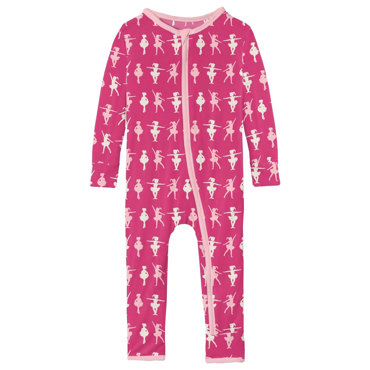 Kickee Pants Print Coverall with Zipper in Calypso Ballerina