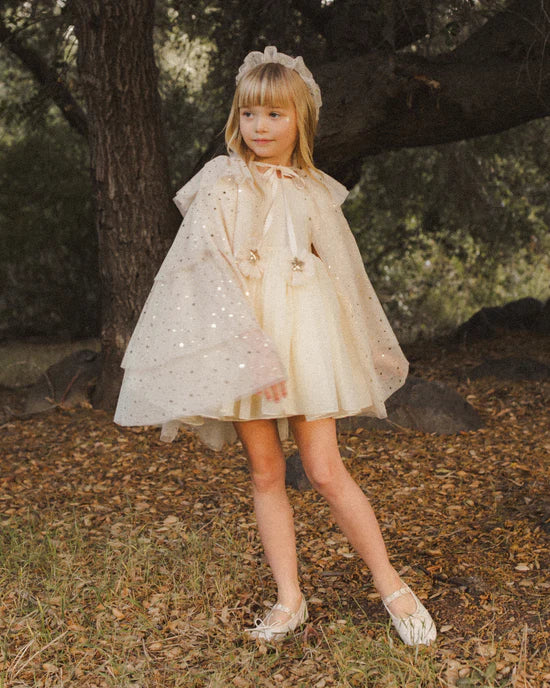 Noralee Tulle Cape Champagne Stars