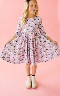 Emile Twirl Dress in Purple Cauldron