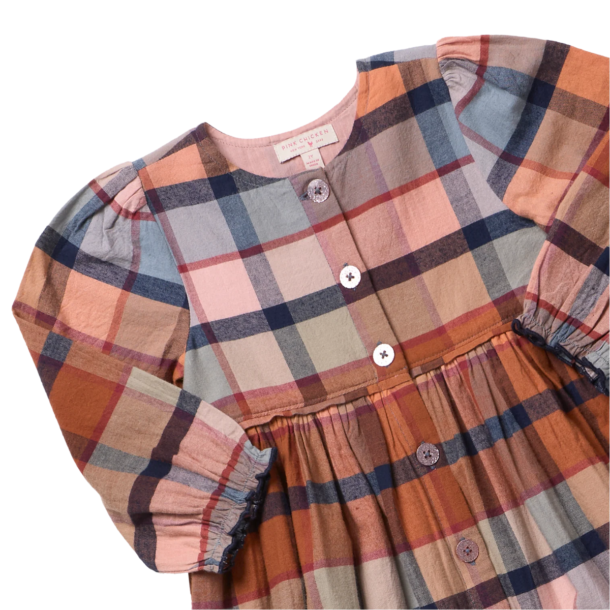 Pink Chicken Girls Mae Dress-Hayride Plaid