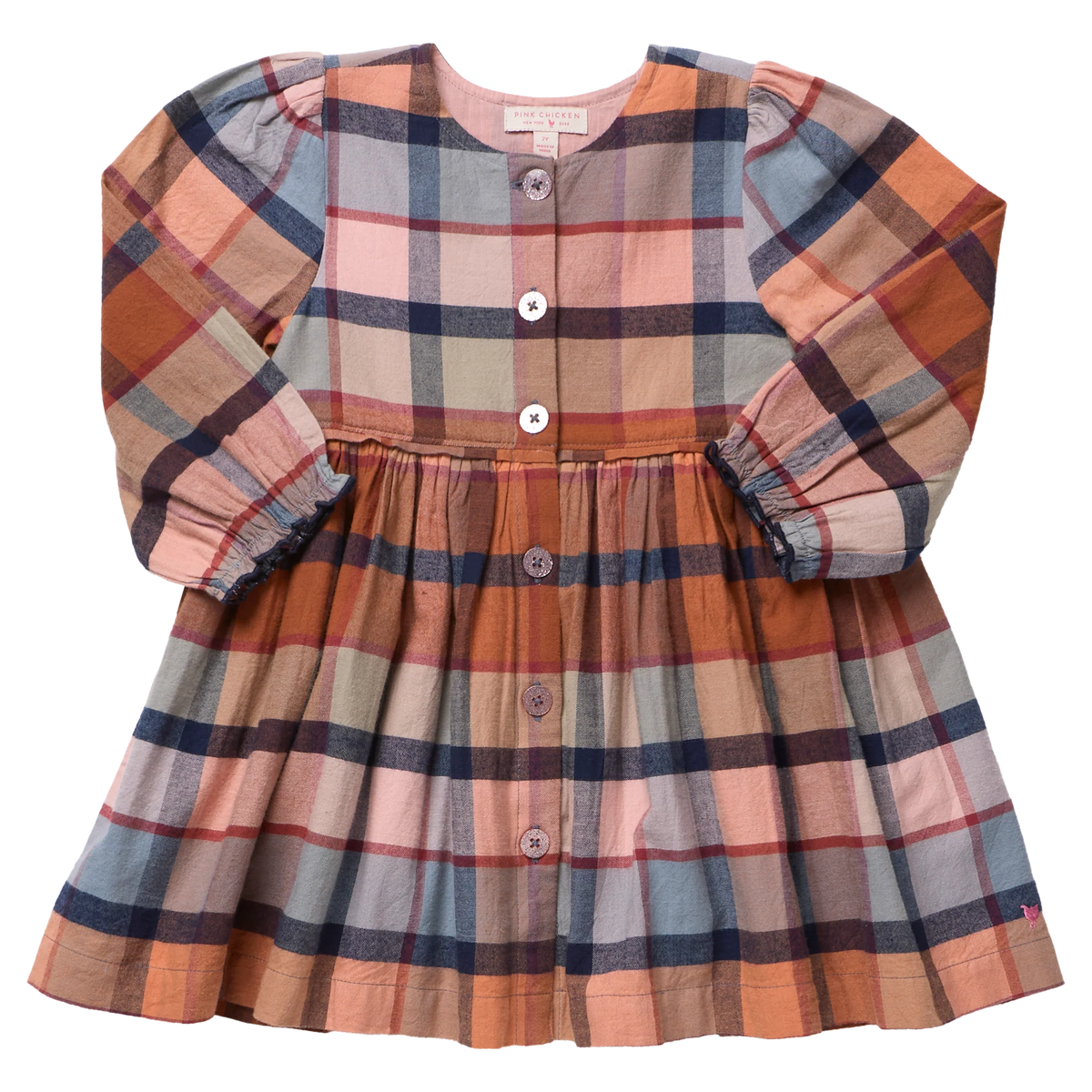 Pink Chicken Girls Mae Dress-Hayride Plaid