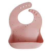 Mushie Silicone Pink Confetti Bib