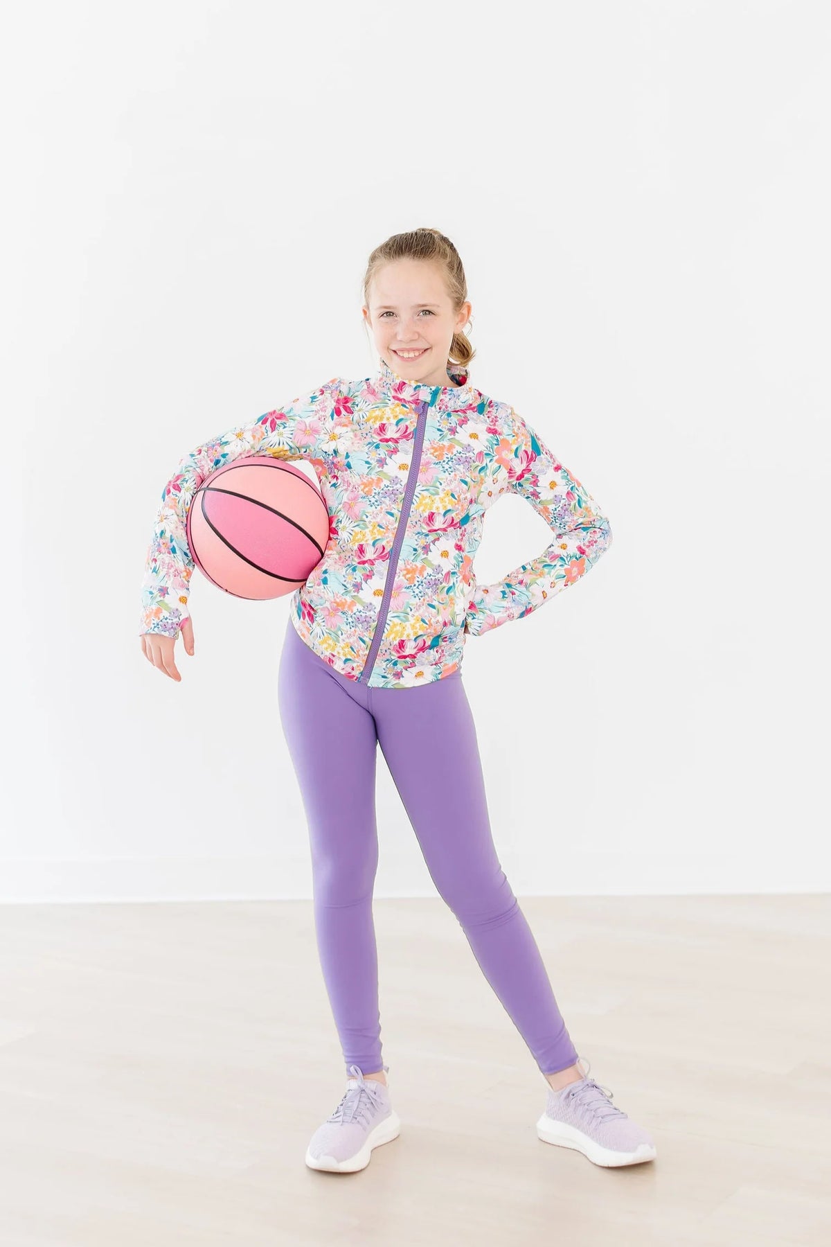 Mila & Rose Petal Power Full-Zip Ruffle Active Jacket