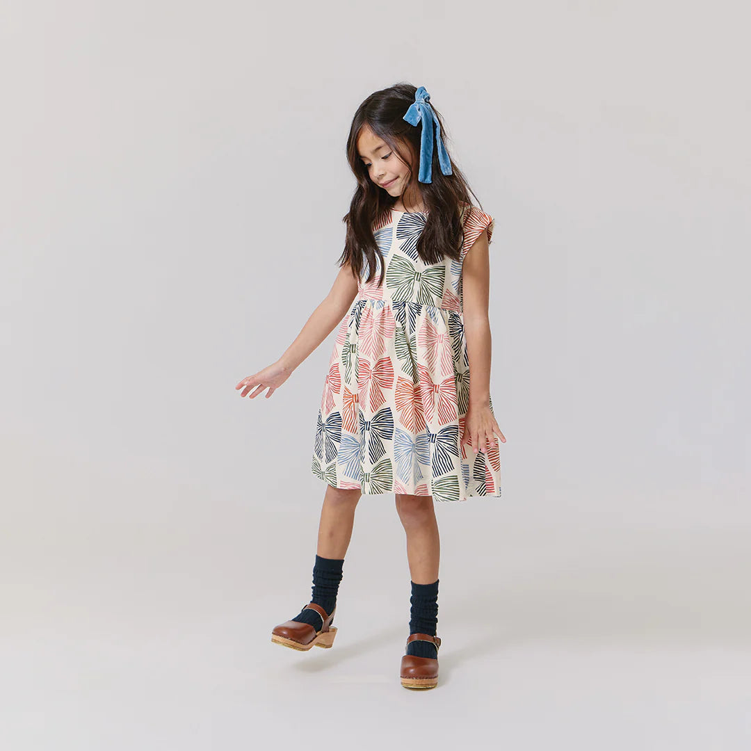 Pink Chicken Adaline Dress II Multi Striped Bows