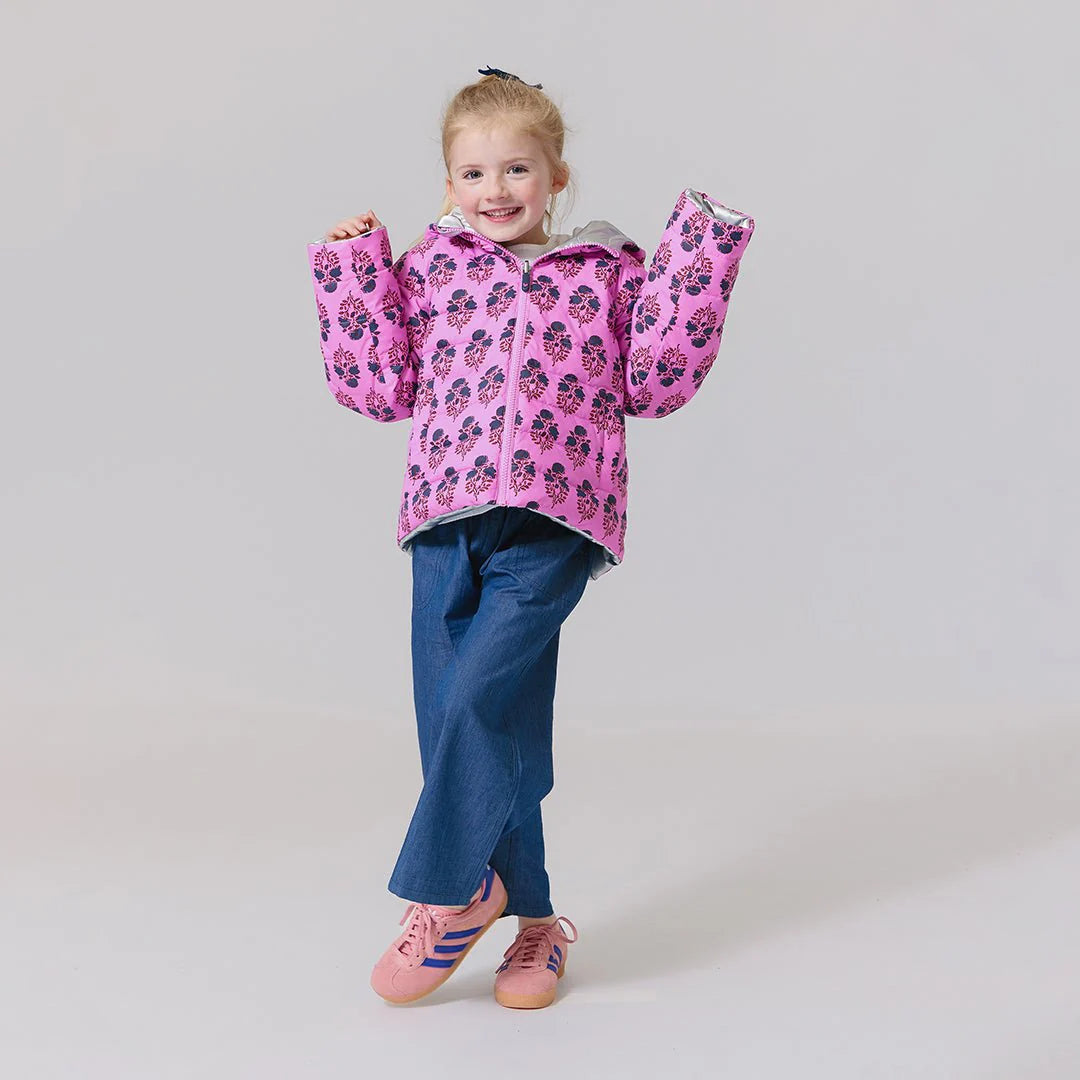 Pink Chicken Girls Reversible Riley Jacket II Pink Strawflower