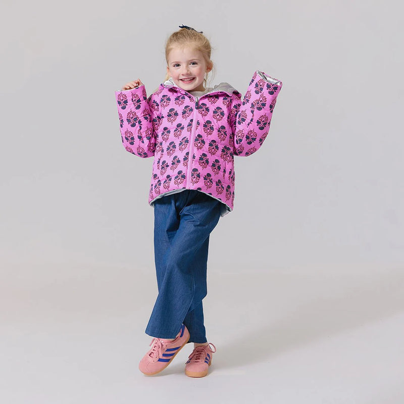 Pink Chicken Girls Reversible Riley Jacket II Pink Strawflower