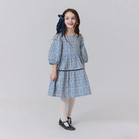Pink Chicken Girls Maribelle Dress II Blue Climbing Floral