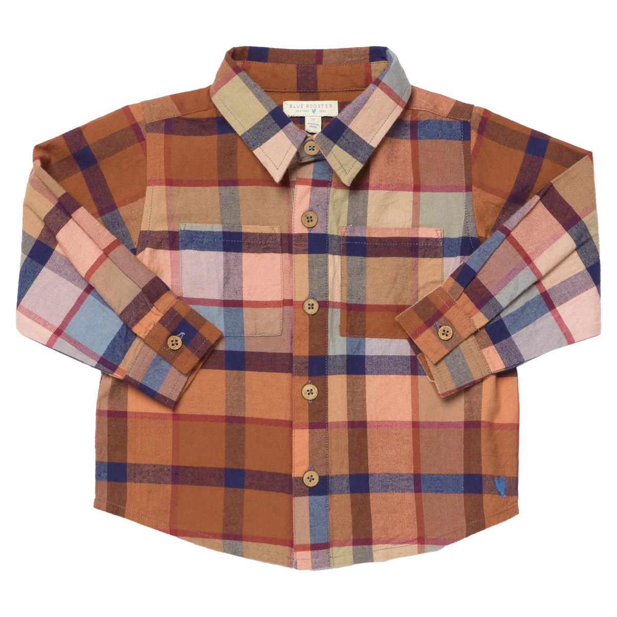 Blue Rooster Boys Long Sleeve Jack Shirt- Hayride Plaid