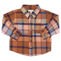 Blue Rooster Boys Long Sleeve Jack Shirt- Hayride Plaid