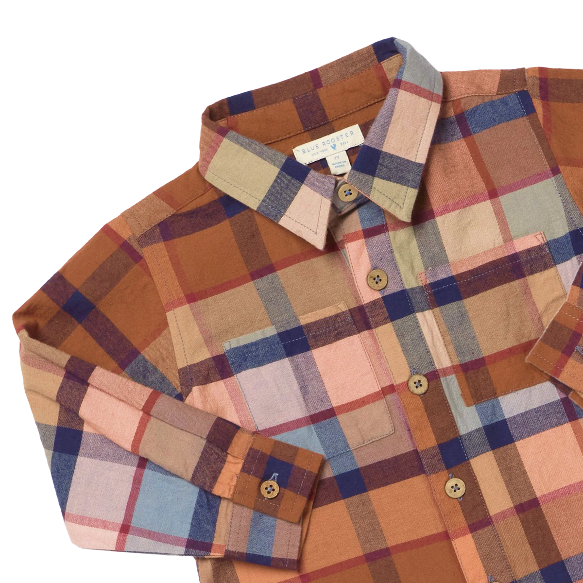 Blue Rooster Boys Long Sleeve Jack Shirt- Hayride Plaid