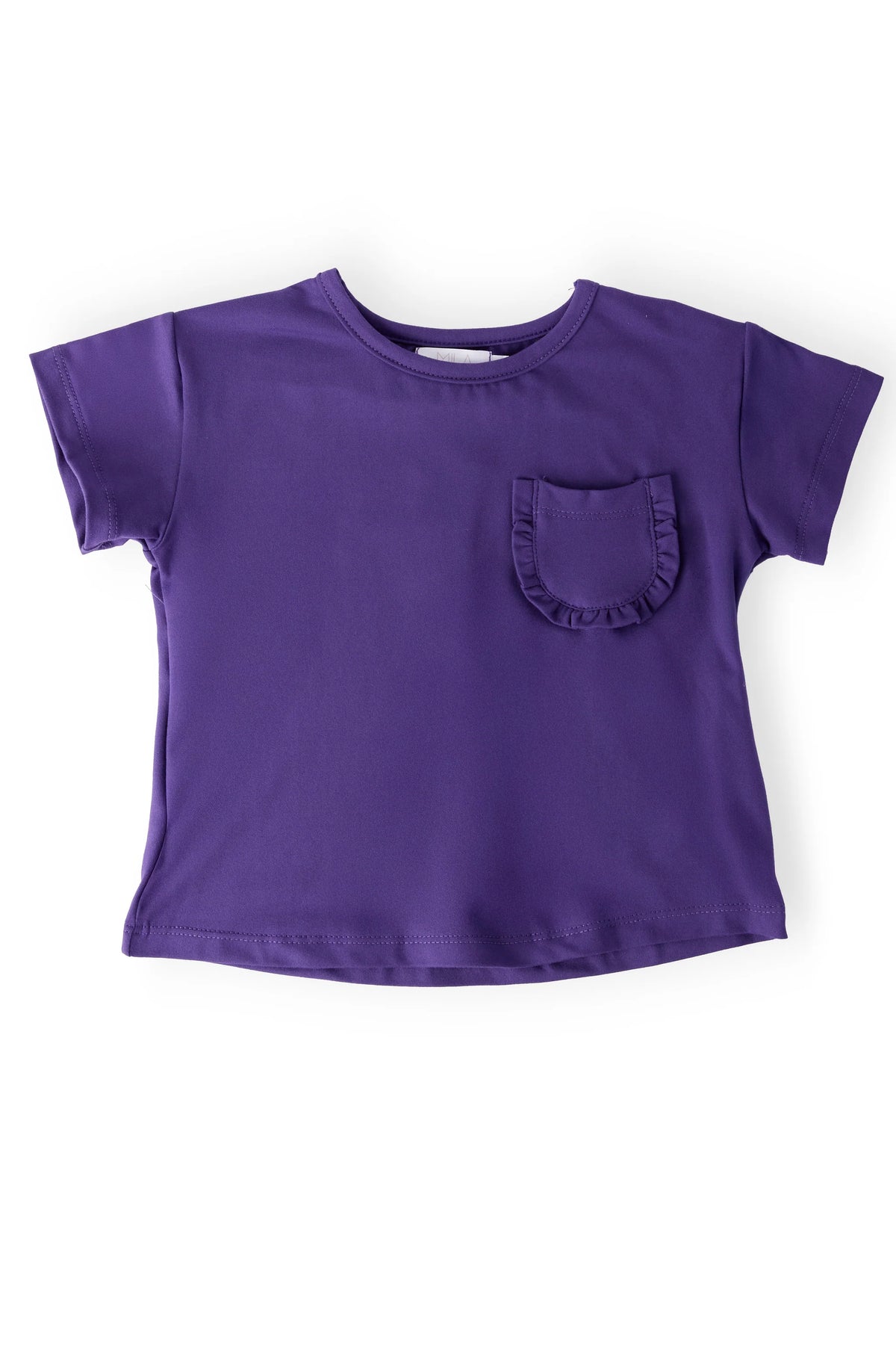 Mila & Rose Purple Ruffle Pocket Tee