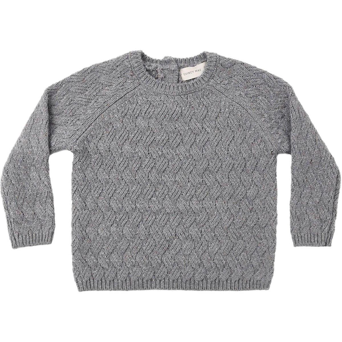 Quincy Mae Knit Sweater || Heathered Slate