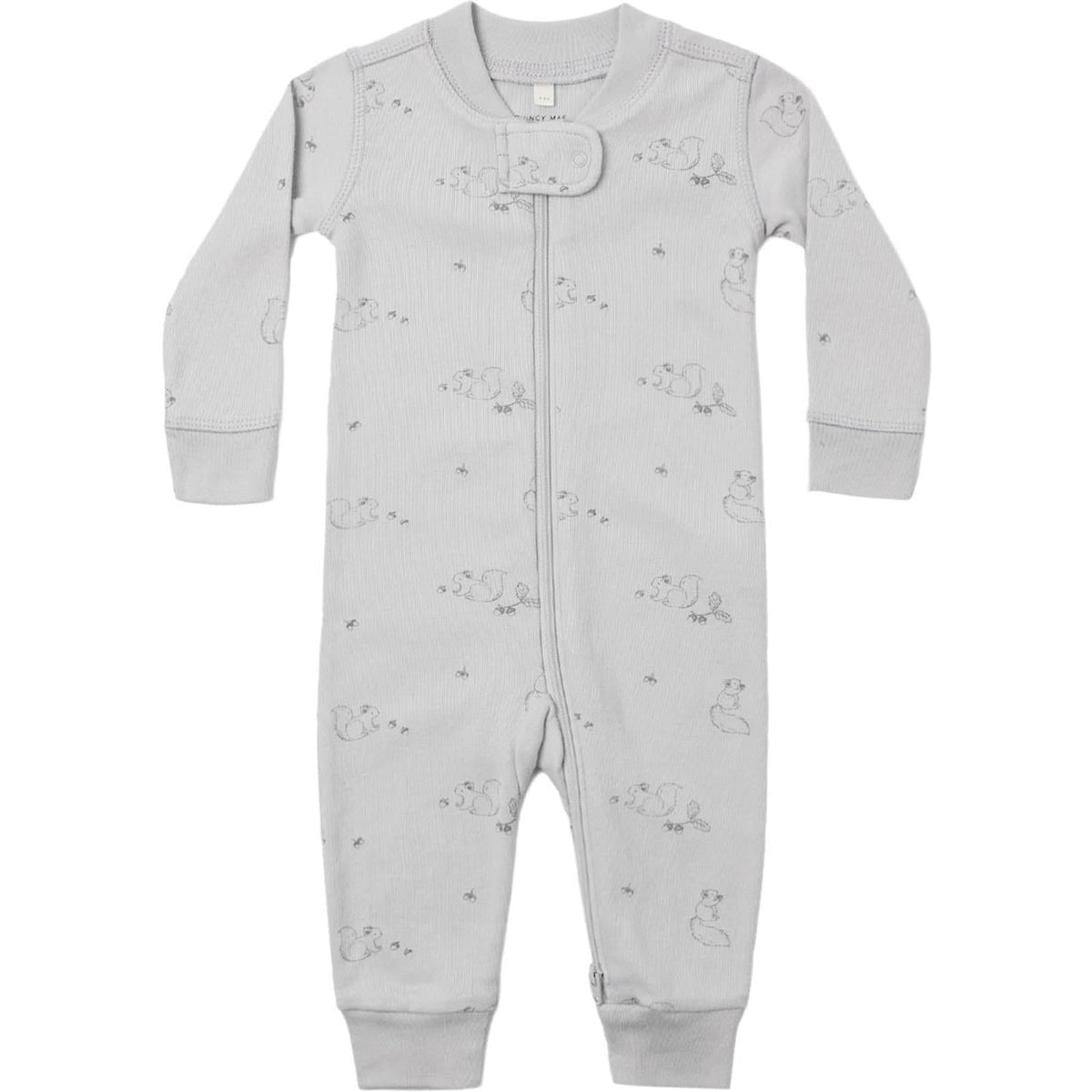 Quincy Mae Zip Long Sleeve Sleeper || Squirrel