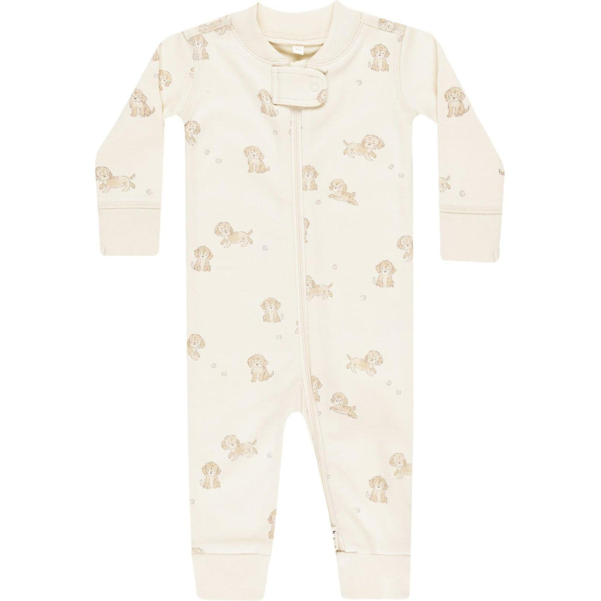 Quincy Mae Zip Longsleeve Sleeper || Puppies