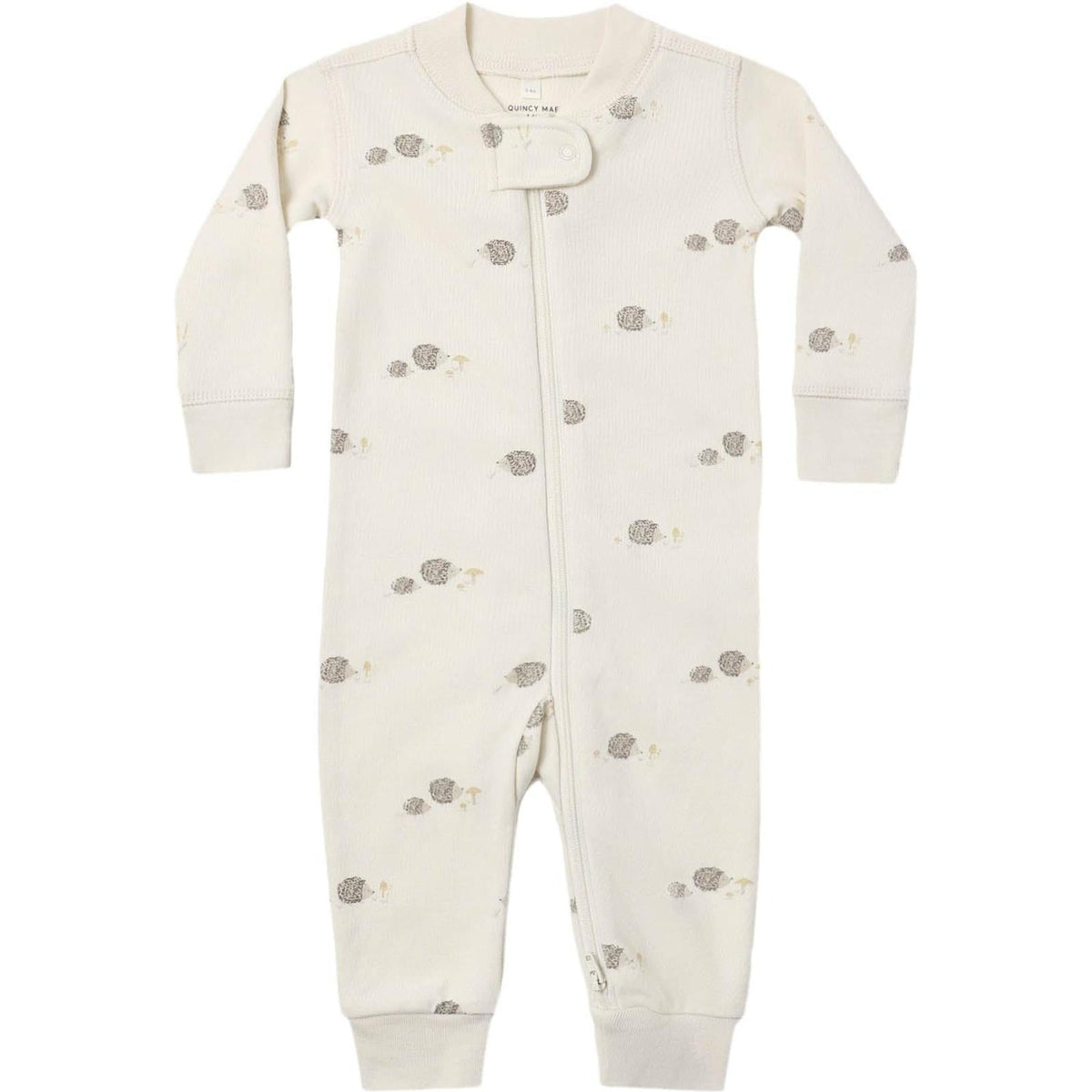 Quincy Mae Zip Long Sleeve Sleeper || Hedgehog