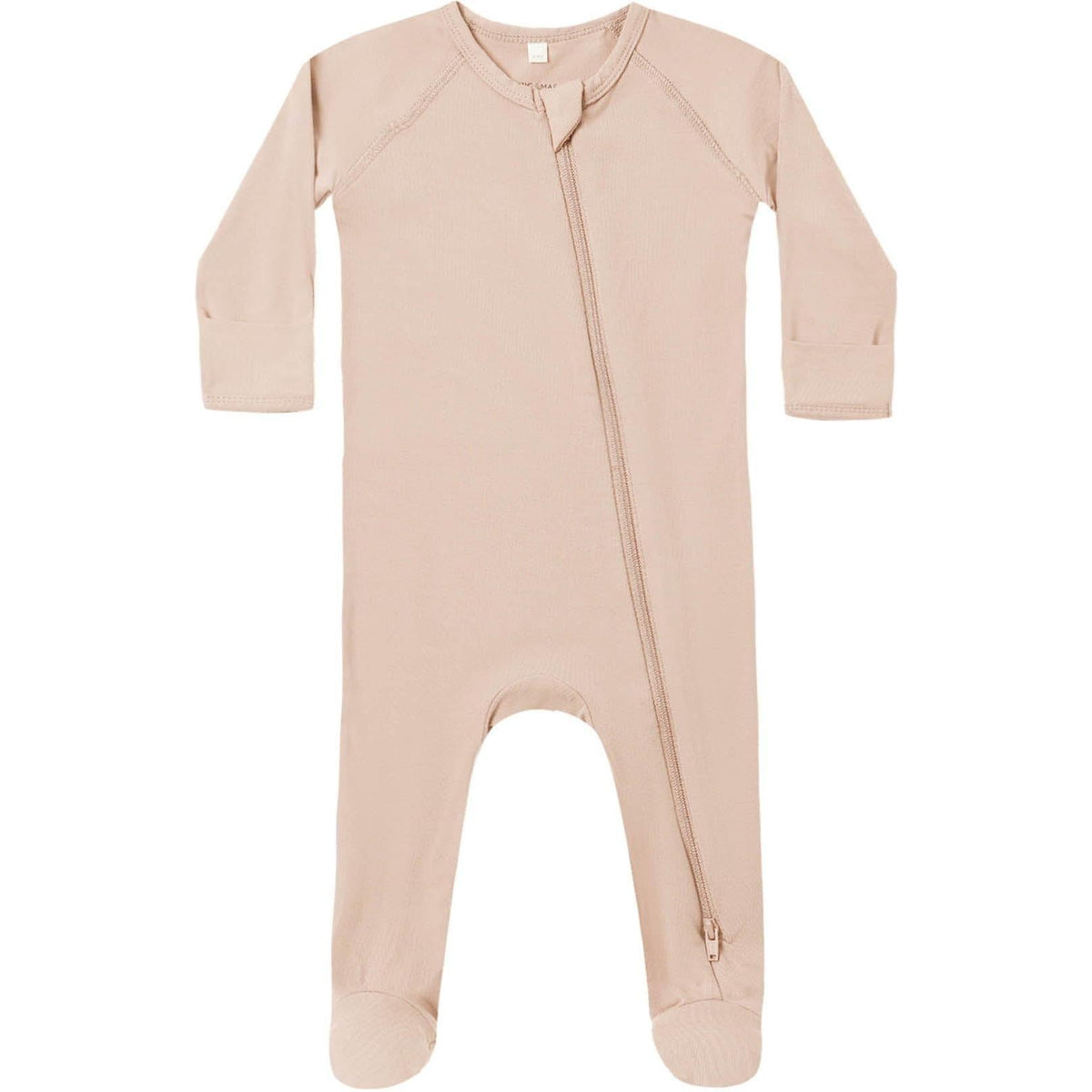 Quincy Mae Bamboo Zip Footie || Dusty Rose
