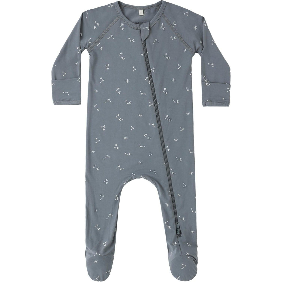 Quincy Mae Bamboo Zip Footie || Starlight