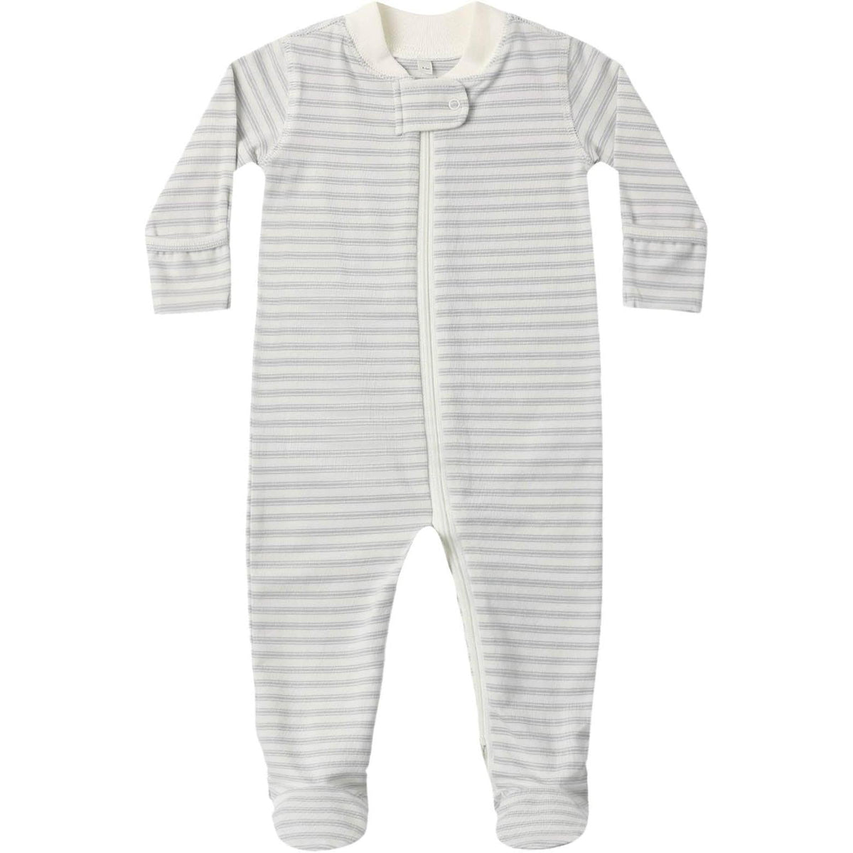 Quincy Mae Zip Long Sleeve Sleeper Footie || Cloud Stripe