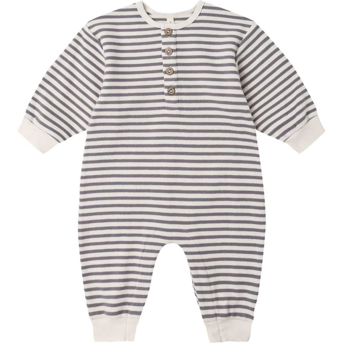 Quincy Mae Relaxed Jumpsuit || Slate Stripe