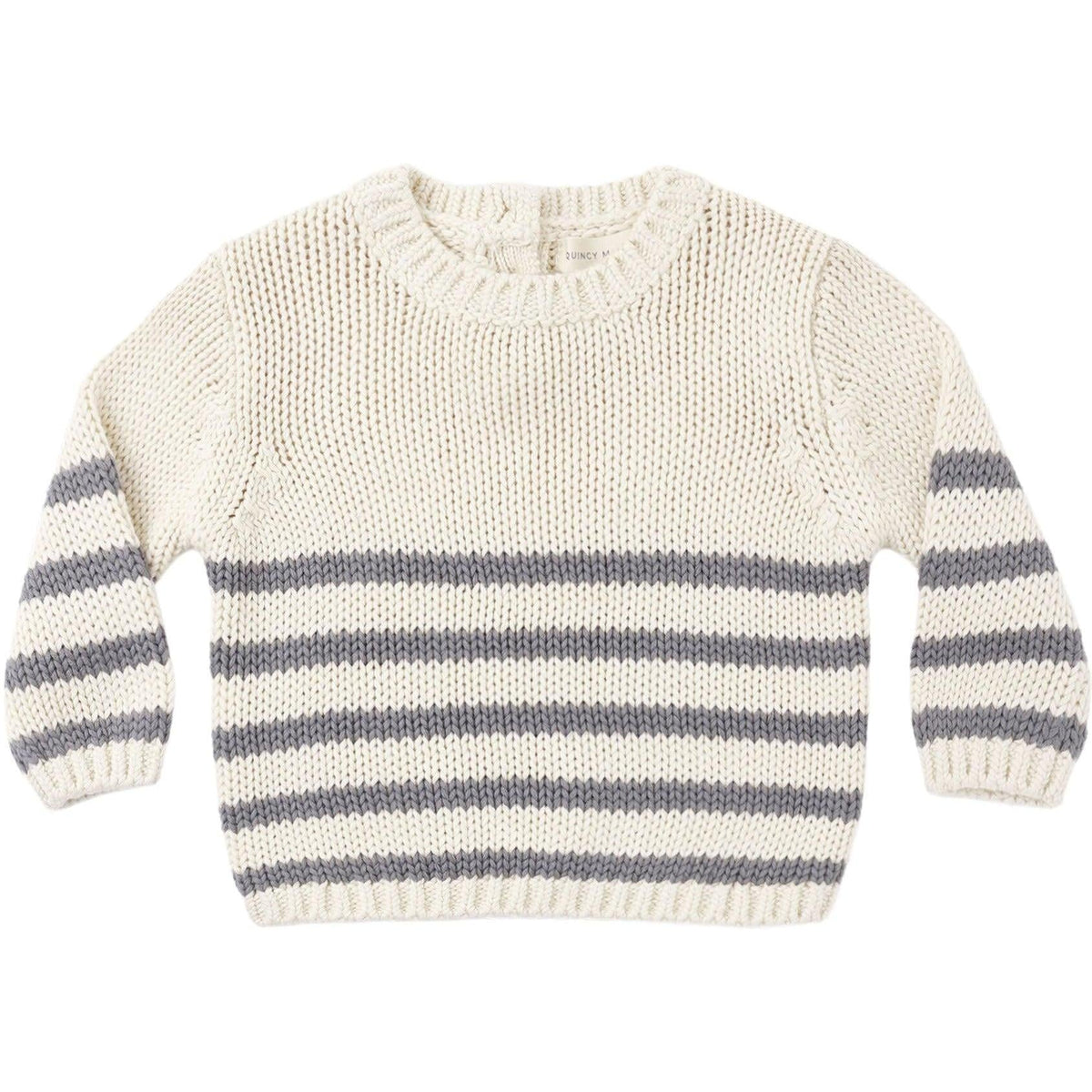 Quincy Mae Rex Sweater || Slate Stripe