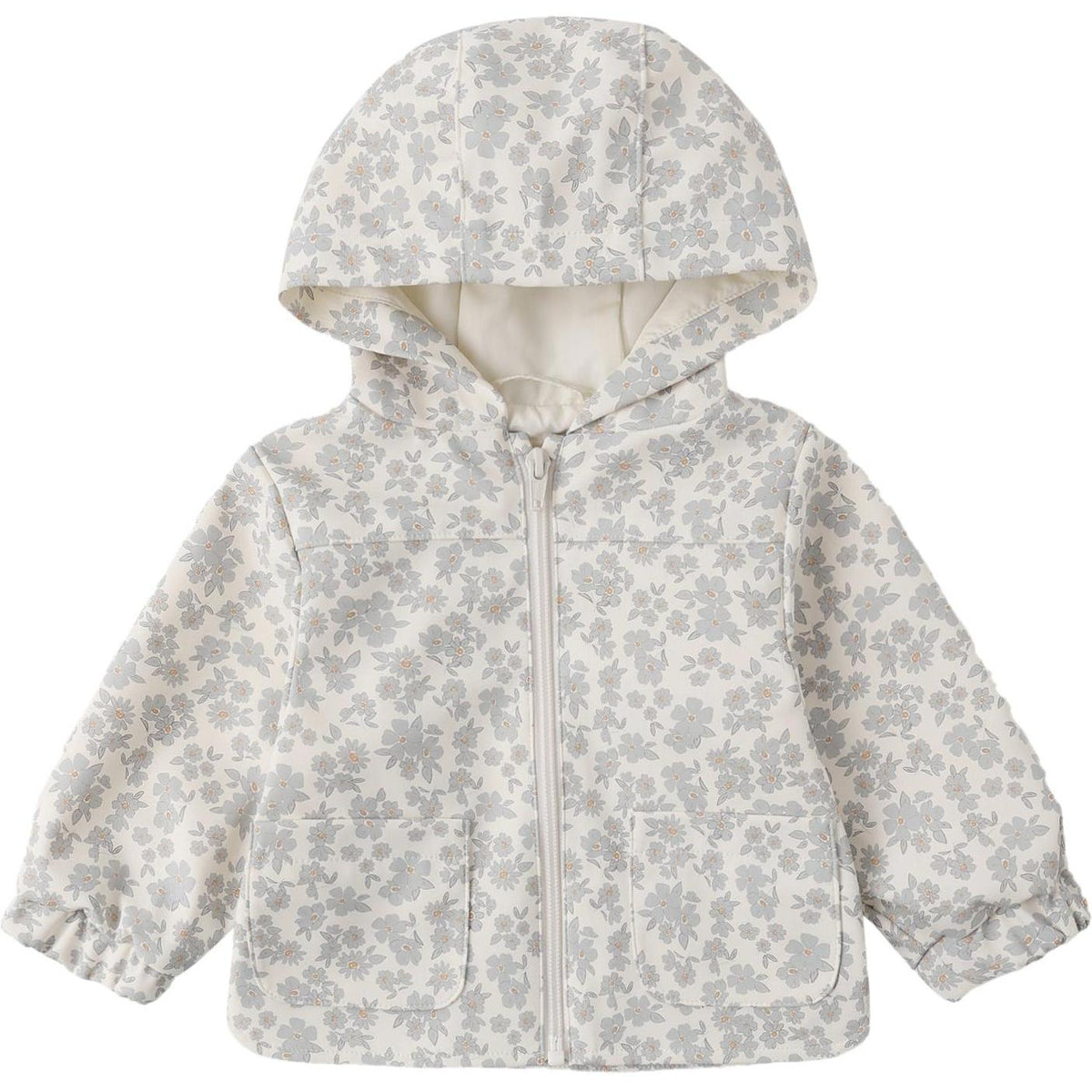 Quincy Mae Rain Coat || Blue Floral