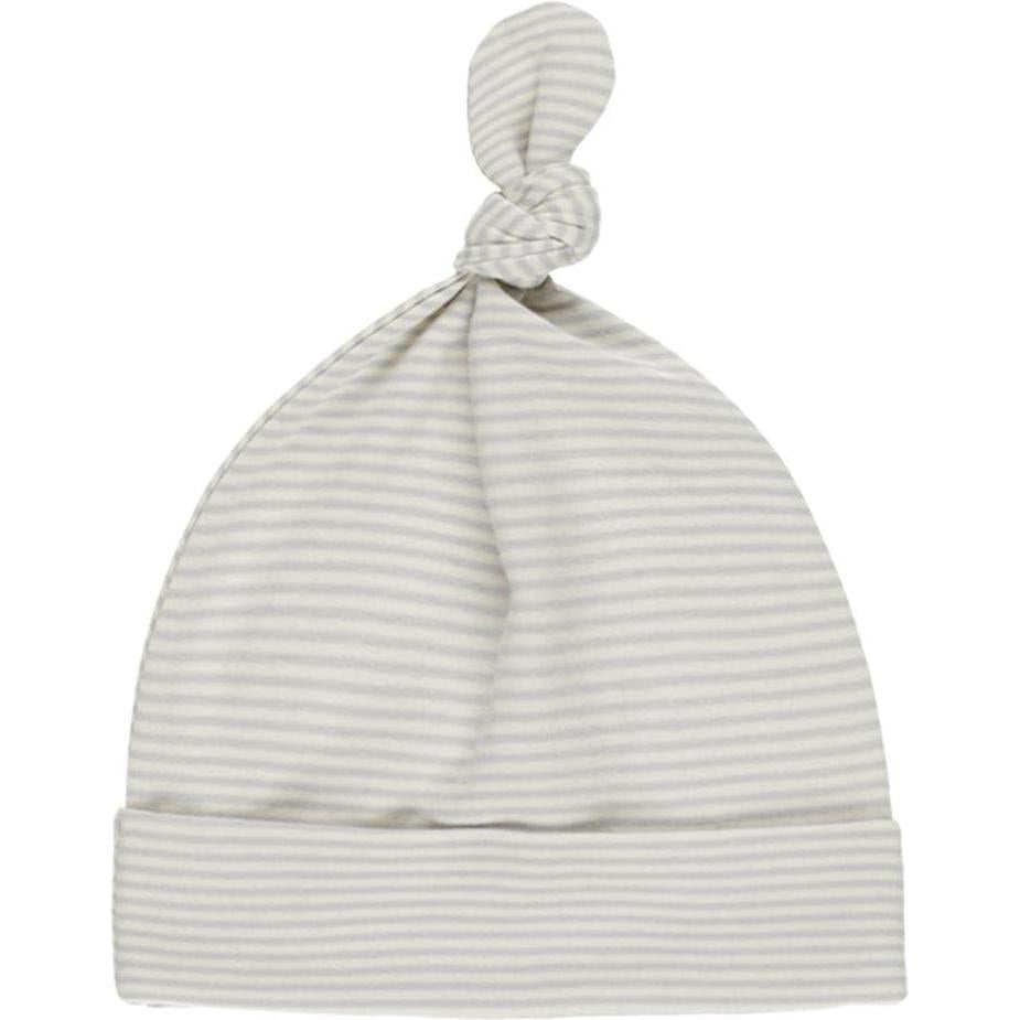 Quincy Mae Knotted Baby Hat || Sky Micro Stripe