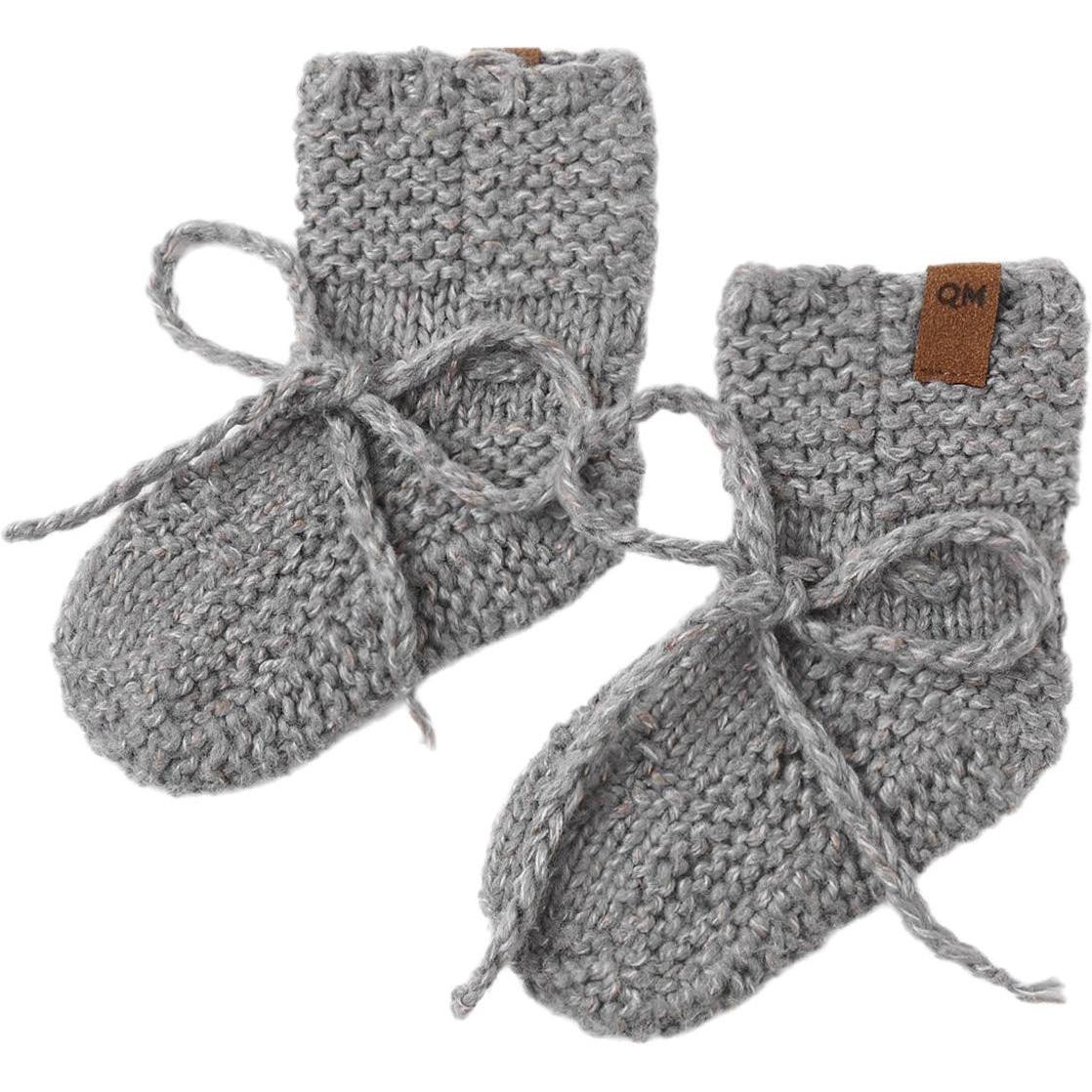 Quincy Mae Knit Booties || Heathered Slate