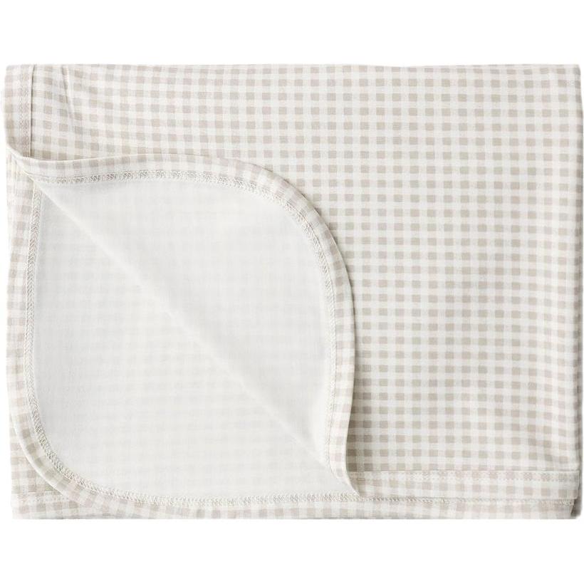 Quincy Mae Bamboo Swaddle || Oat Gingham