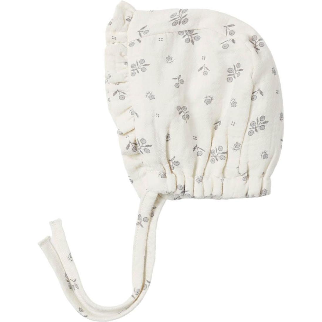 Quincy Mae Woven Ruffle Bonnet || Winter Berry