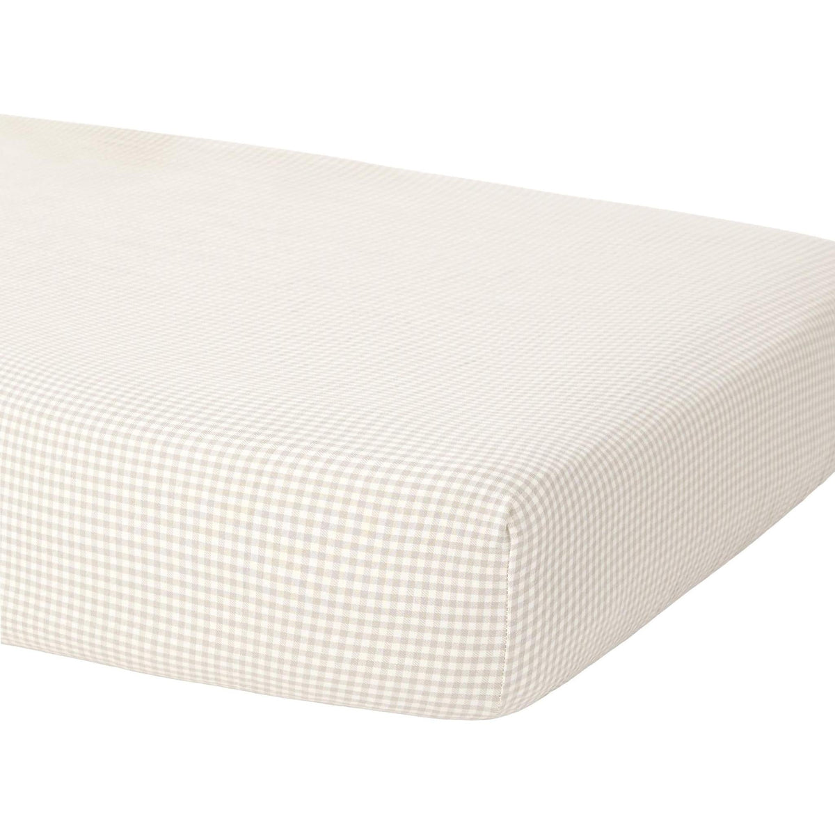 Quincy Mae Bamboo Crib Sheet || Oat Gingham