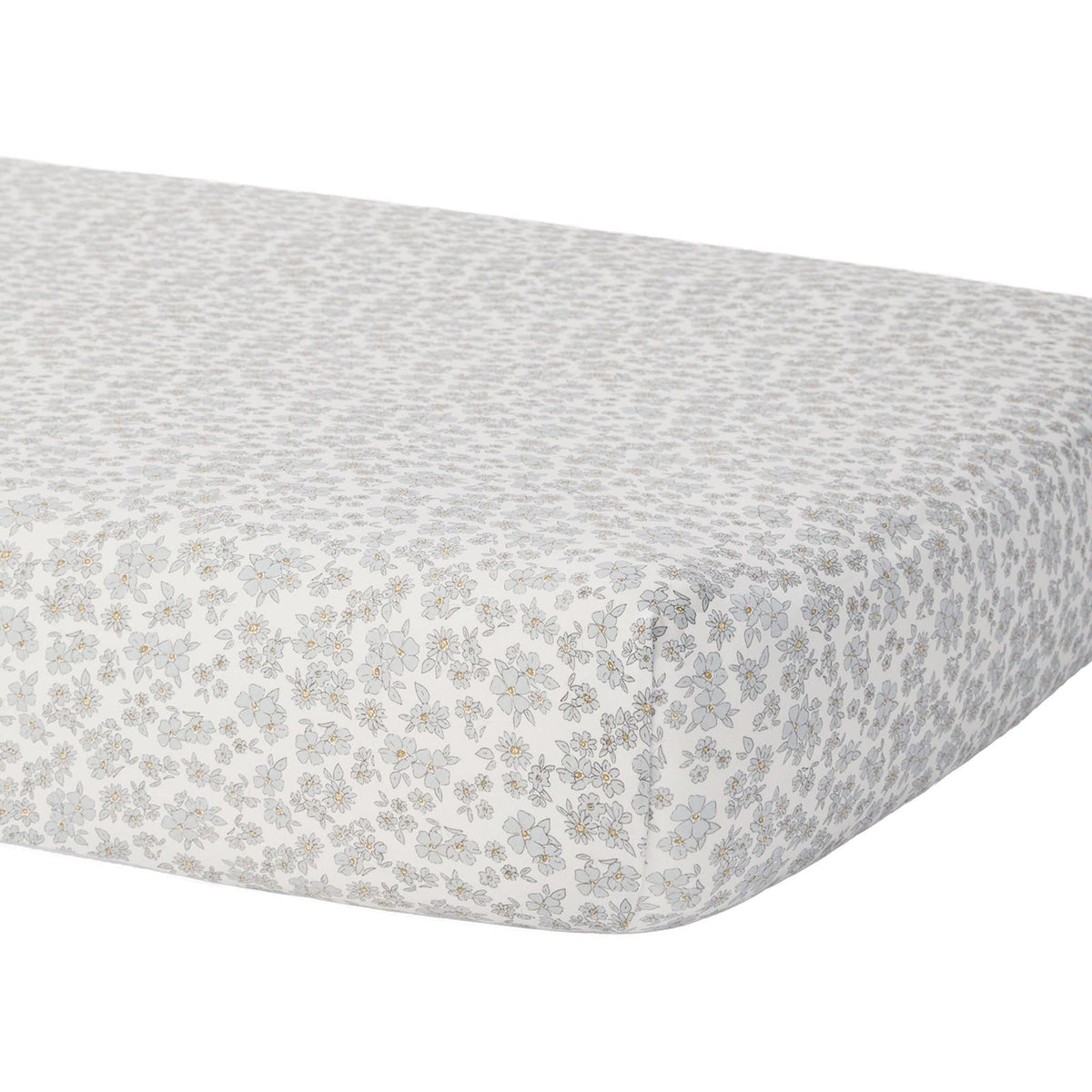 Quincy Mae Bamboo Crib Sheet || Blue Floral
