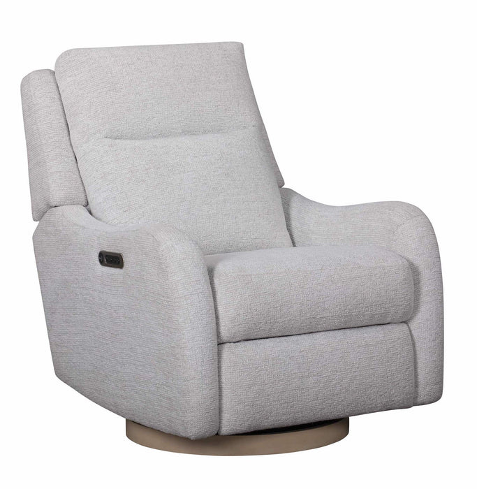 Parker House Quinn Power Swivel Glider Recliner w/ Headrest, Lumbar & Wood Base